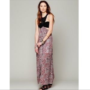 Free People Mata Hari Beaded  cutout maxi dress
